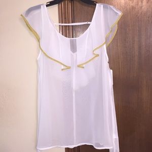 Charming Charlie’s White Whimsical Sleeveless Top